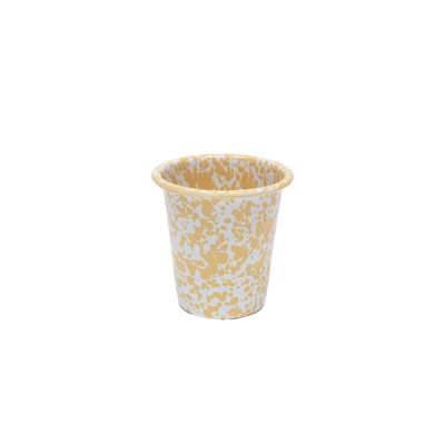 Crow Canyon Enamelware Splatter 14 oz Tumblers, Grey