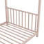 Lit plateforme simple en métal, rose-1493247285