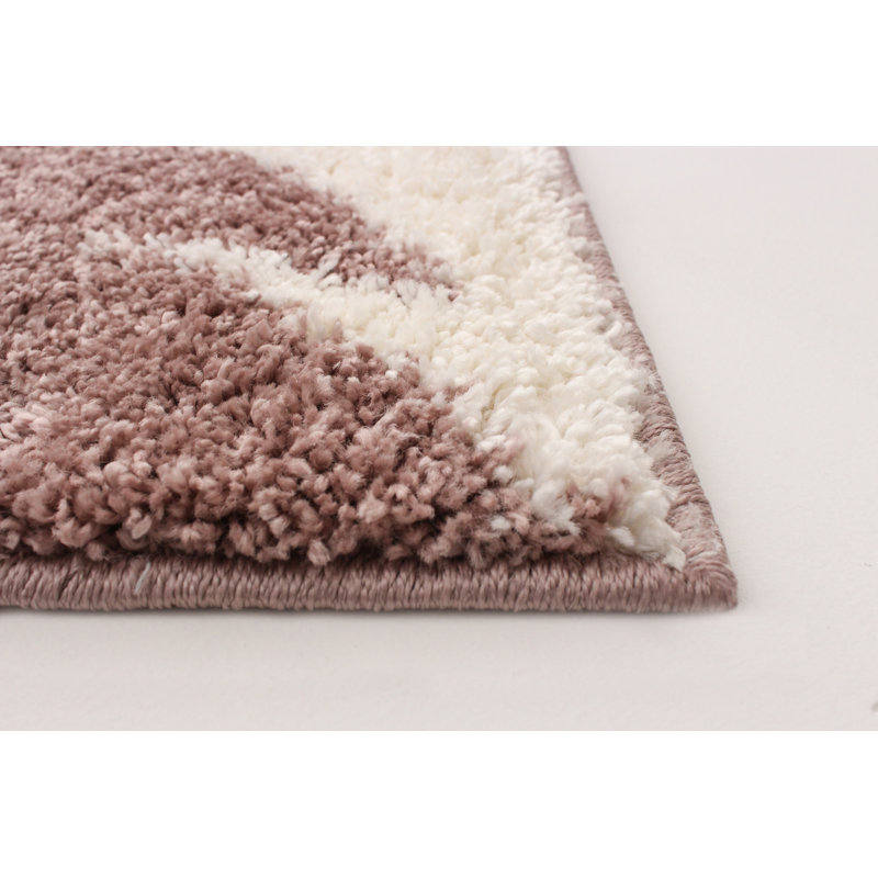 Tapis brun / blanc Hallstead, Rectangle 7 pi 10 po x 10 pi