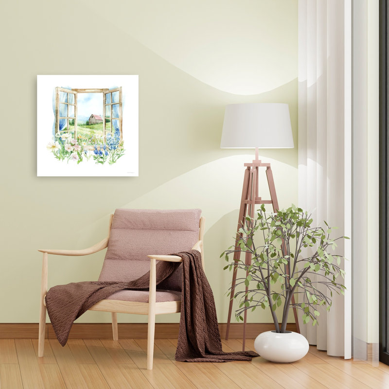 «Blooming Horizons», fantaisiste, paysage abstrait, impression d'art mural, H 24 po x l 24 po