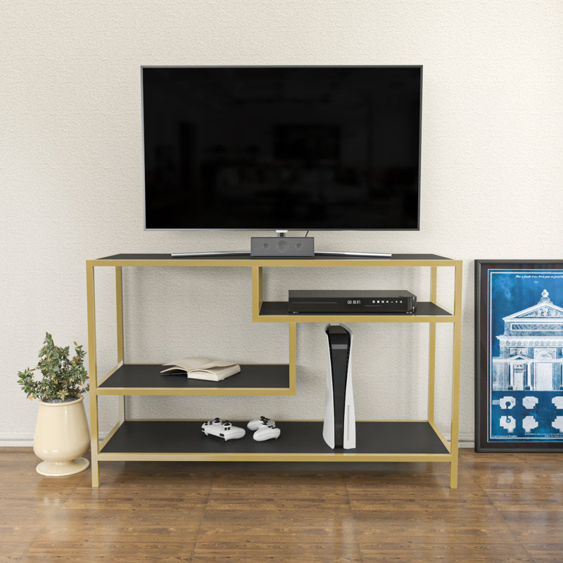 Meuble télé, Or / Gris