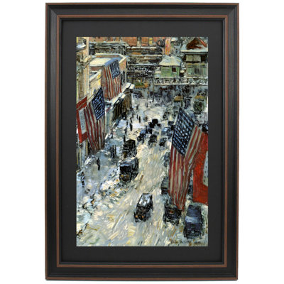 Flags On Fifty-Seventh Street 1918 By Frederick Childe Hassam