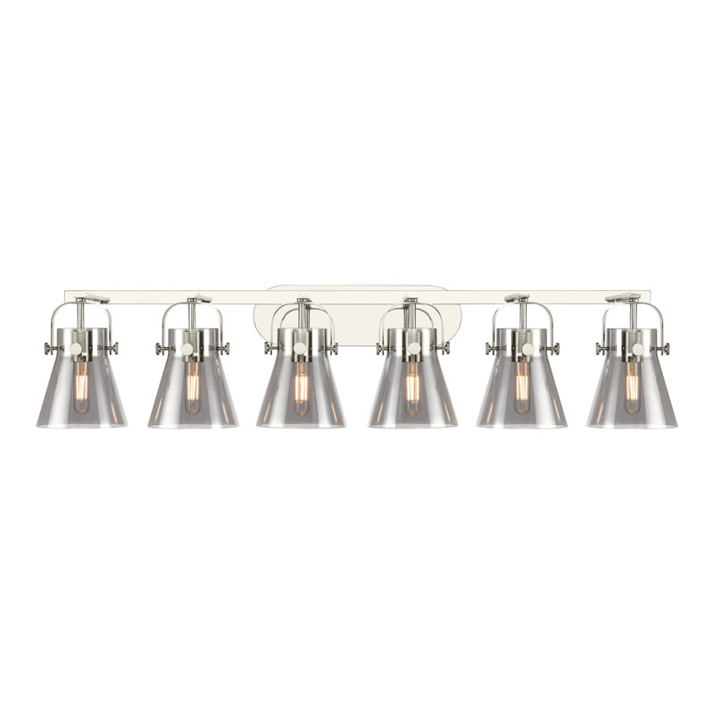 Slana 6 - Light Dimmable Vanity Light, Smoke, Polished Nickel