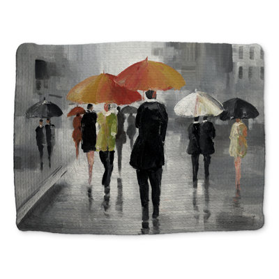 Street Scene Gray Braided Placemat | Umbrella Home Decor