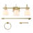 4-Piece Matte Brass Bath Set