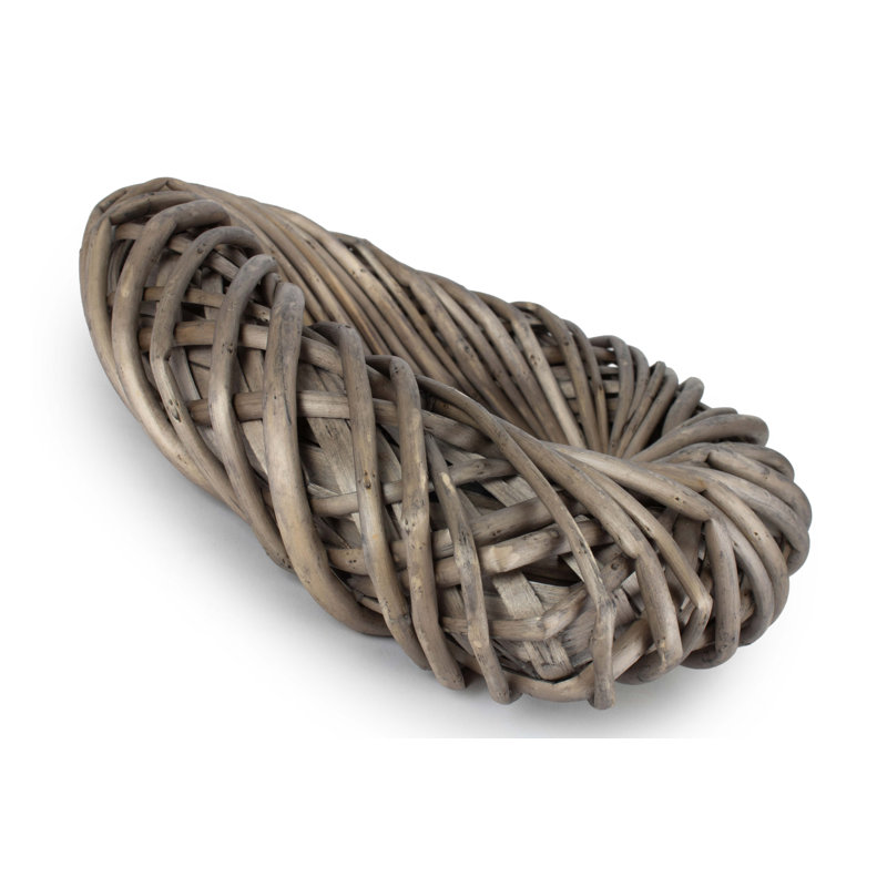 Wicker Heart Shaped Wreath, 30cm H x 30cm W x 8cm D