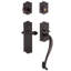 Nostalgic Warehouse Meadows Plate S Grip Handleset with Single Cylinder Deadbolt and Fleur Lever-920230295-920230288-920230293