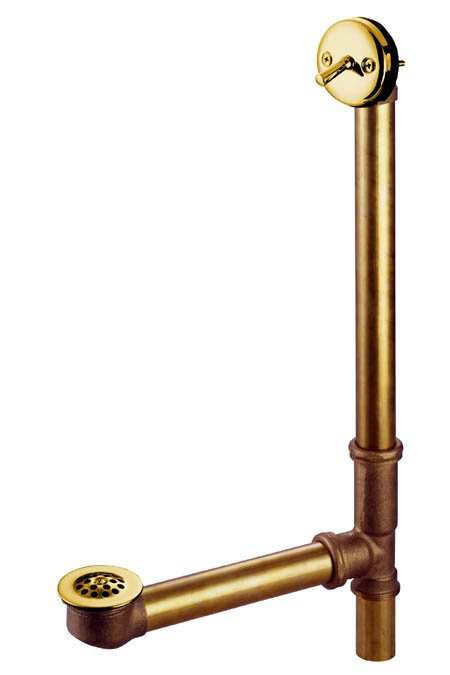 Pop-Up Kitchen Sink Drain, Polished Brass