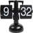 Flip Desk Clock (Black), Retro Vintage Design Auto Flip Desk/Table Clock Large Number Battery Powered Internal Gear Operated