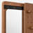  Modern Rubber Wood Wall Mounted Full Length Mirror with Sliding Panel and Adjustable Storage