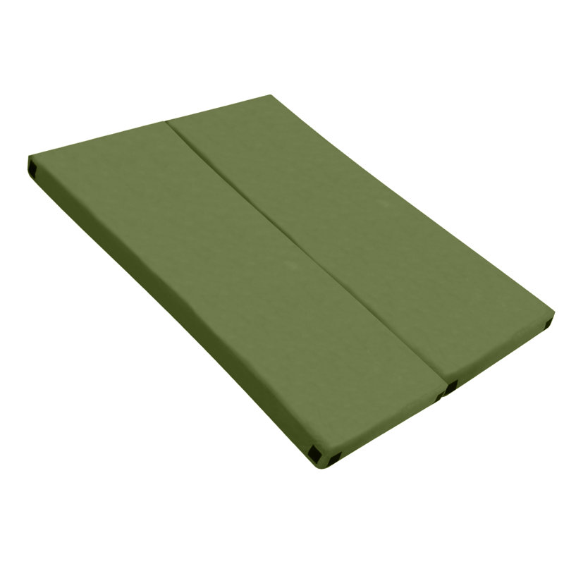 Tapis de camping confortable en mousse à mémoire de forme, L 75 po x L 30 po, Vert d’armée