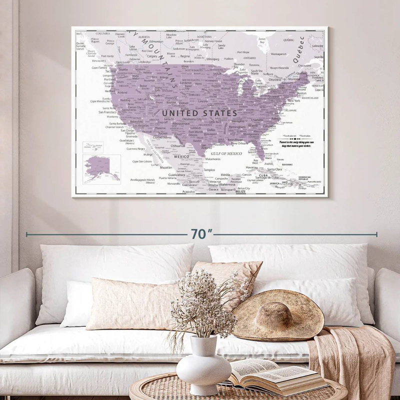 Pin's personnalisable mauve États-Unis Ameere, H 16 po x l 24 po, Oui