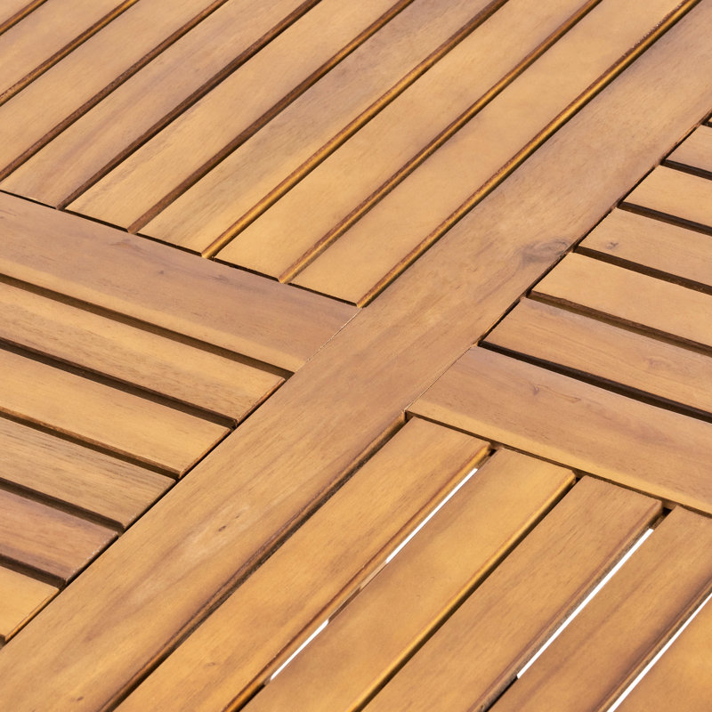 Table de salle à manger ovale en bois de 178 cm (70 po) pour patio extérieur avec une finition élégante