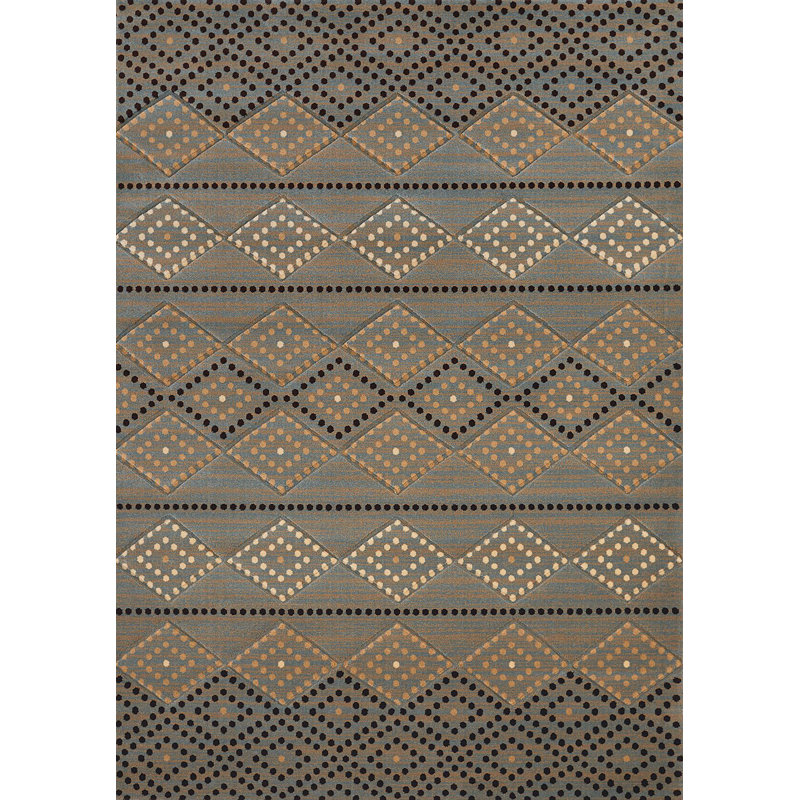 Tapis noir / gris Frida, Rectangle 1 pi 10 po x 3 pi