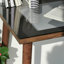 Libby Glass Top Metal Base Writing Desk