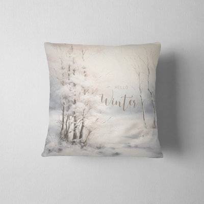 Housse de coussin Hello Winter Holiday