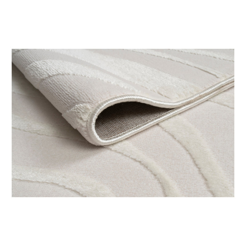 Tapis à motif abstrait crème "Ava", Rectangle 7 pi 11 po x 11 pi 2 po