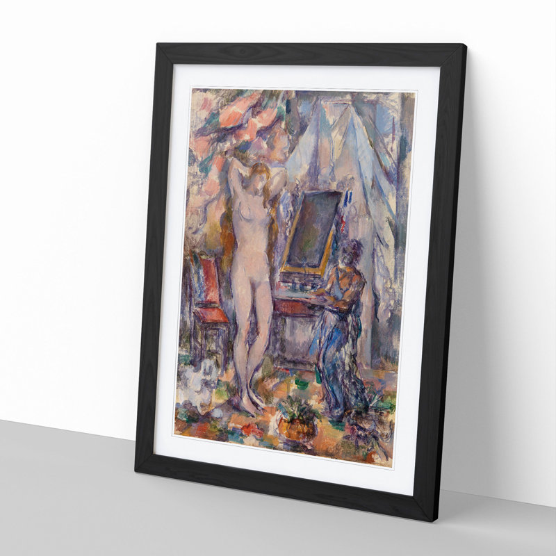 The Toilette by Paul Cezanne - Picture Frame Painting, 65cm H x 48cm W x 2cm D, Black Framed