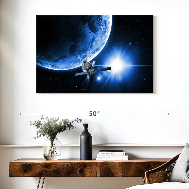 Oberle Satellite In Space, 26" H x 39" W
