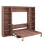 Grand lit escamotable avec bureau et bibliothèque-1205060269