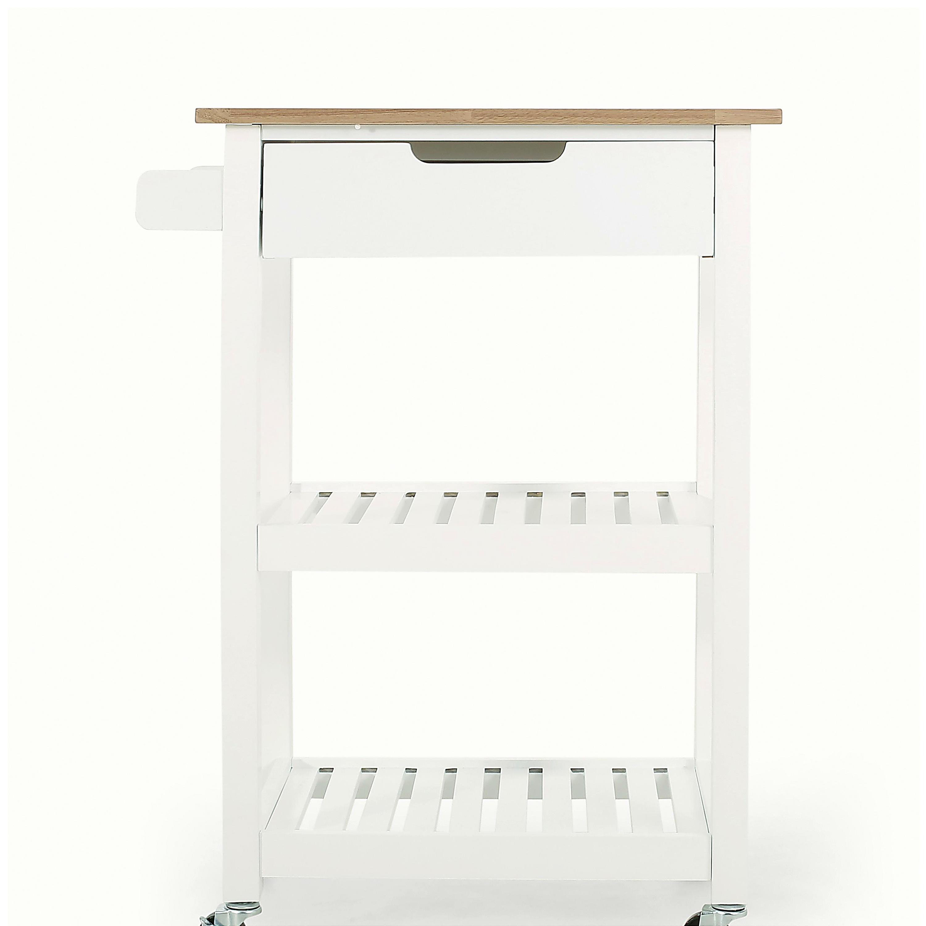Ebern Designs Compact wooden kitchen cart - functionality and style ...