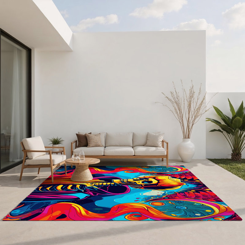 Dazzling Delirium Indoor And Outdoor Area Rug, Rectangle 3' x 5'