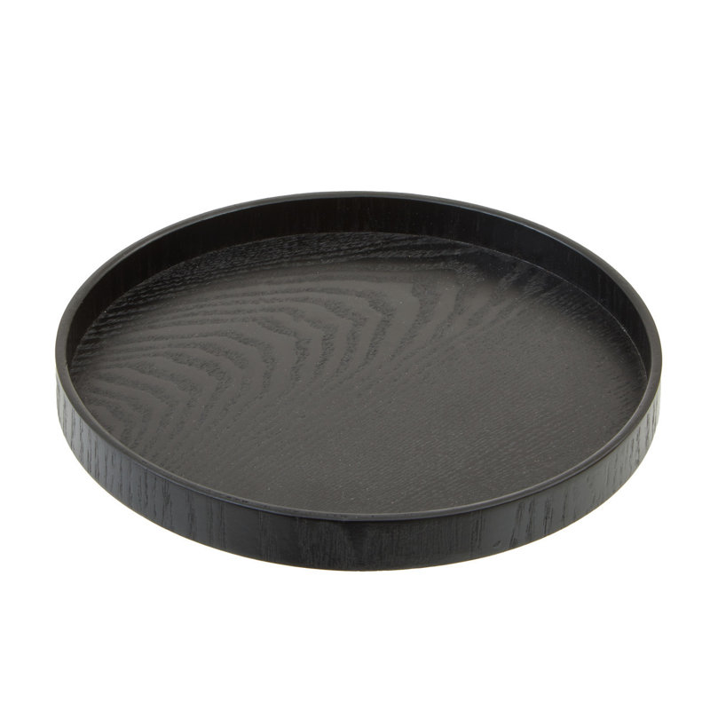 Sayreville Solid Wood Tray, 21cm H x 21cm W x 2cm D, Black