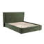 Cheryl Dark Green Chenille Queen Bed ( No Tool Required Assembly)-535802484