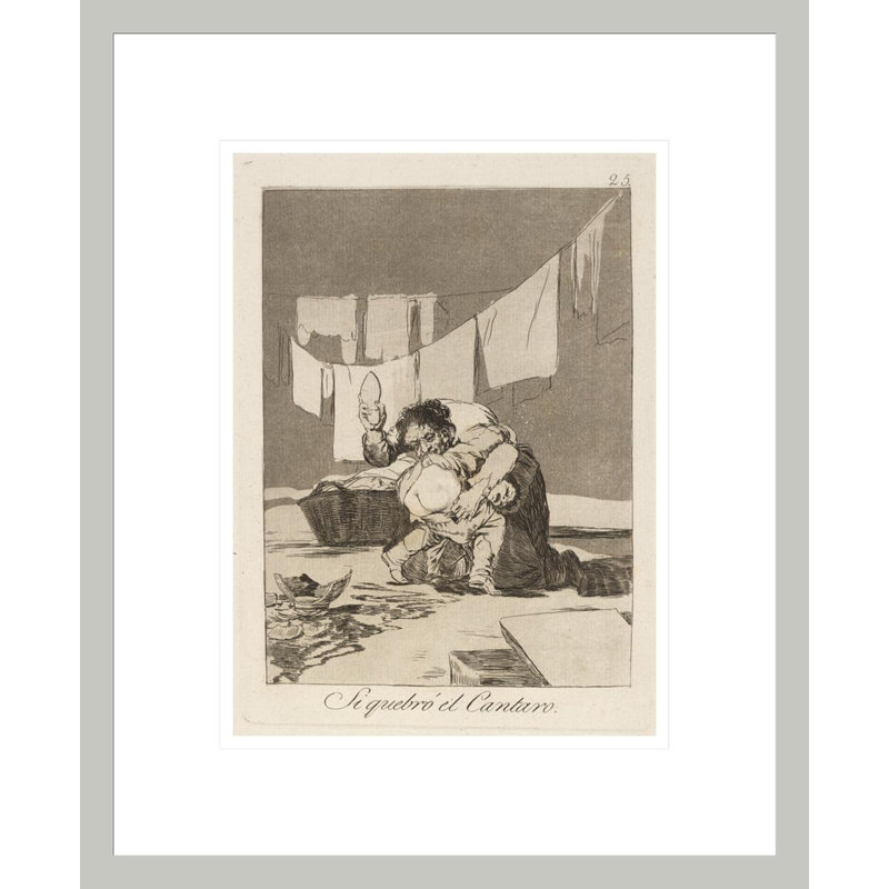 Si Quebro El Cantaro. (Oui, il a cassé le pot.) Par Francisco de Goya, 16.75" H x 13.74" W