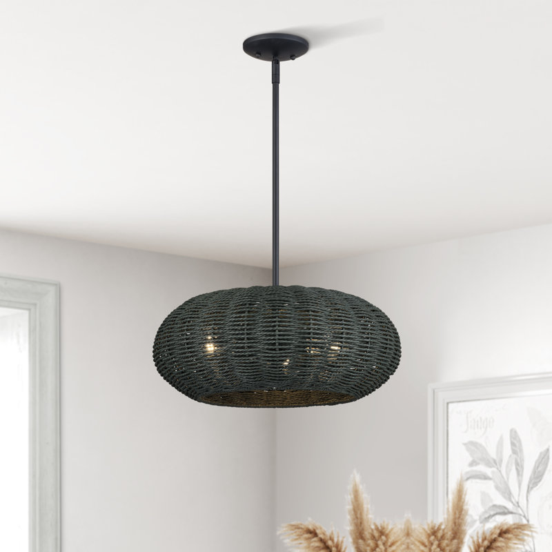 Acuna 3 Light Black Pendant Chandelier