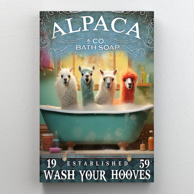 Alpaca Bath Soap - 1 pièce, reproduction d'art graphique sur toile tendue