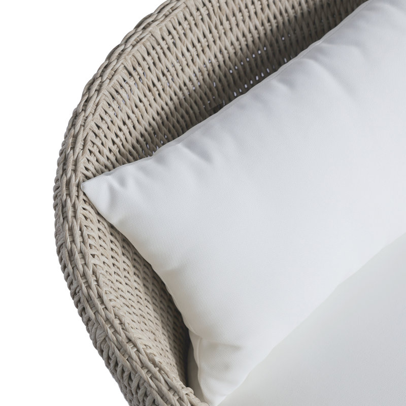 Fae Outdoor Dining Armchair, Vintage White/WHite