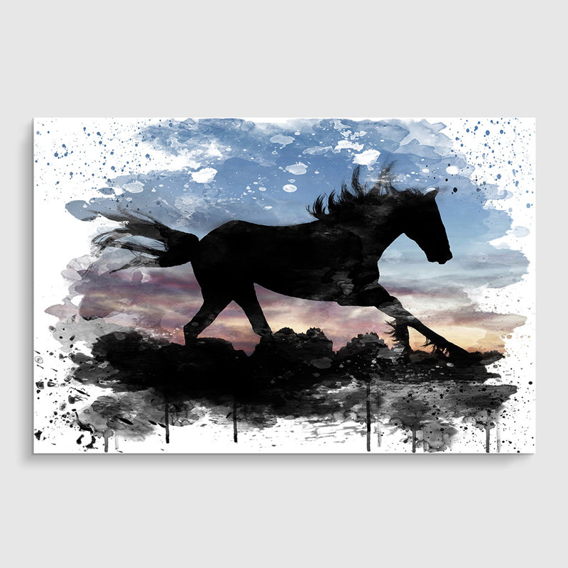 Wild Horse Sunset - Frameless Print, 42cm H x 59.4cm W
