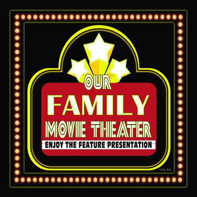 Family Movie Theater - Wrapped Canvas Print