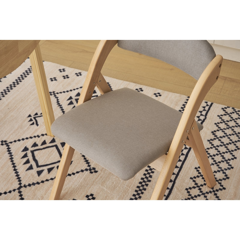 Colstrip Wood Padded Stackable Folding Chair Folding Chair Set