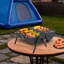 Ensemble de barbecue au charbon 3 en 1 - comprend des filets de barbecue et une poêle à frire, portatif pour barbecue, camping, patio avec cendrier amovible pour un nettoyage facile-122081853
