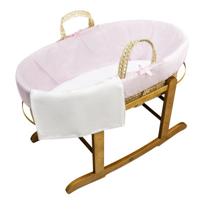 Moses Basket With Stand with Bedding with Mattress