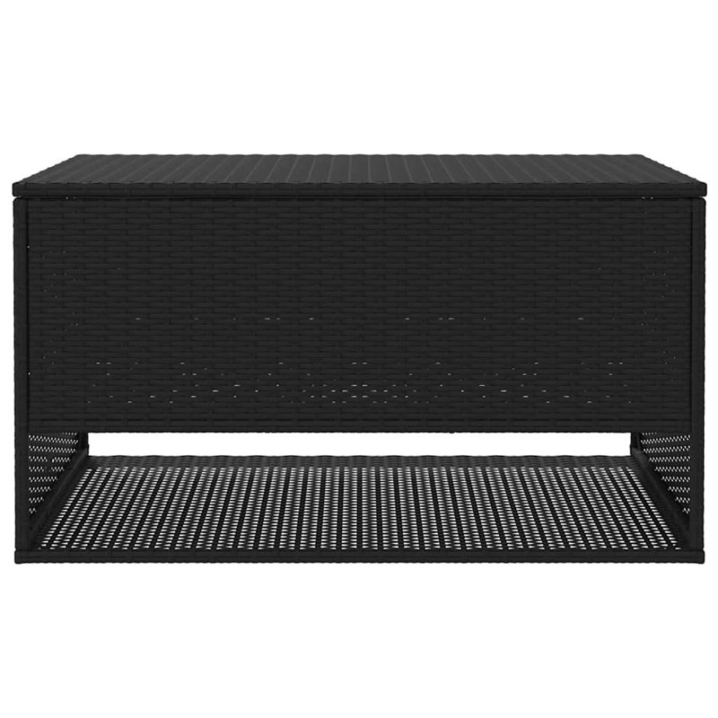 Outdoor Cushion Box 100X55x55.5 Cm Poly Rattan, Black