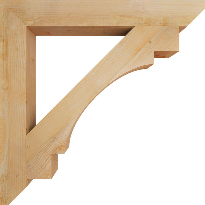 H 6 po x P 6 po Support en bois / corbeau, Sapin de Douglas, H 48 po x l 6 po x P 48 po