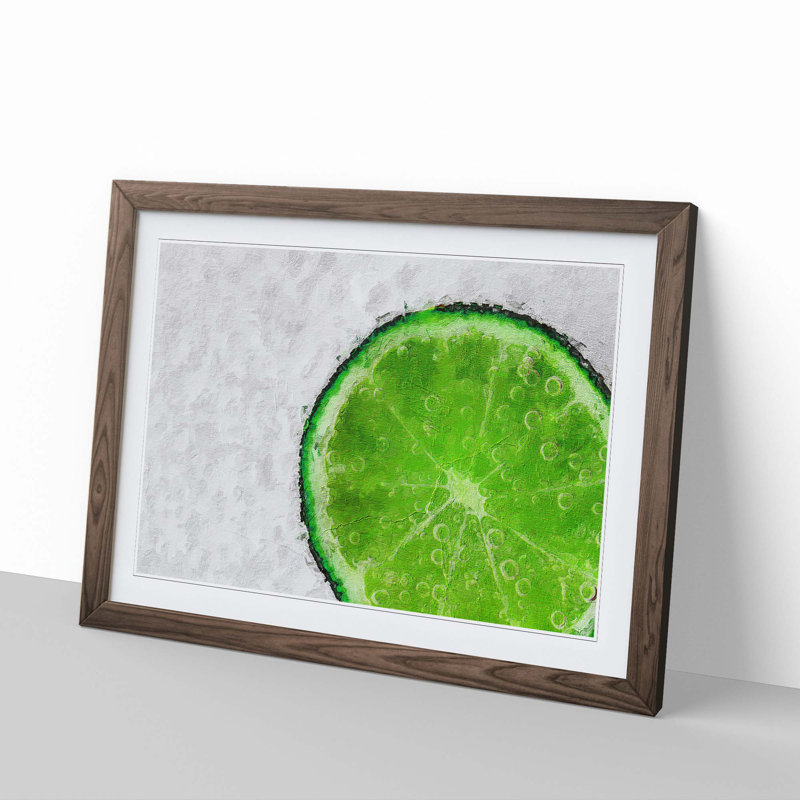Slice of Line - Picture Frame Painting Print, 36cm H x 48cm W x 2cm D, Walnut Framed