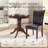 PU Leather Dining Chairs Set of 2, Nailhead Trim Parsons Side Chairs with Solid Wood Legs, High Back Upholstered Kitchen Chairs-1205183611