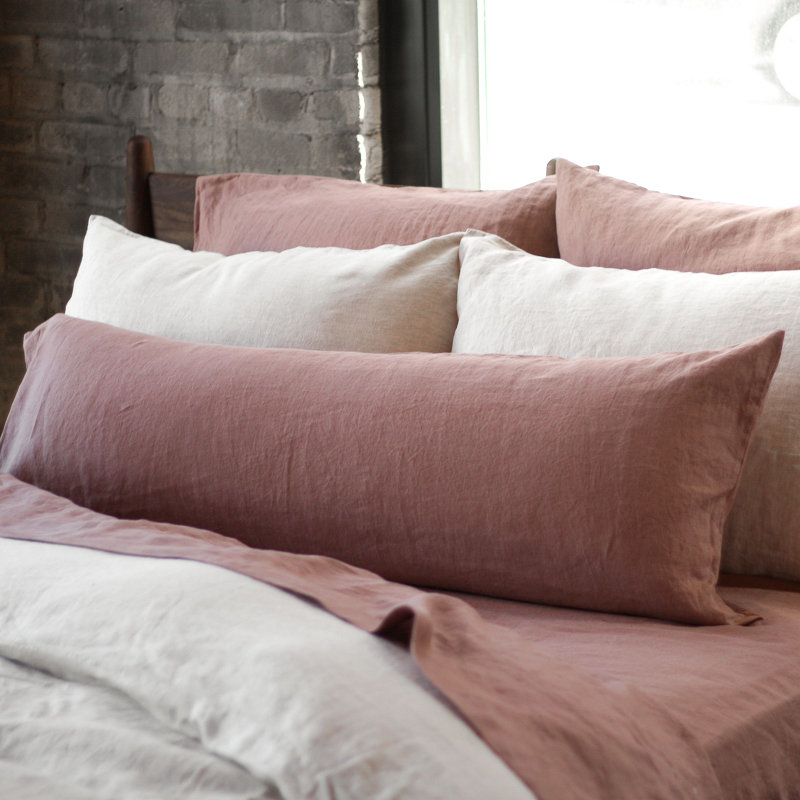 Putty Heather 100% French Linen Standard Pillowcase Set