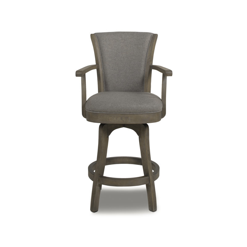 Rangs pivotant, Tabouret de comptoir (siège d'une hauteur de 27 p, Lin gris chiné