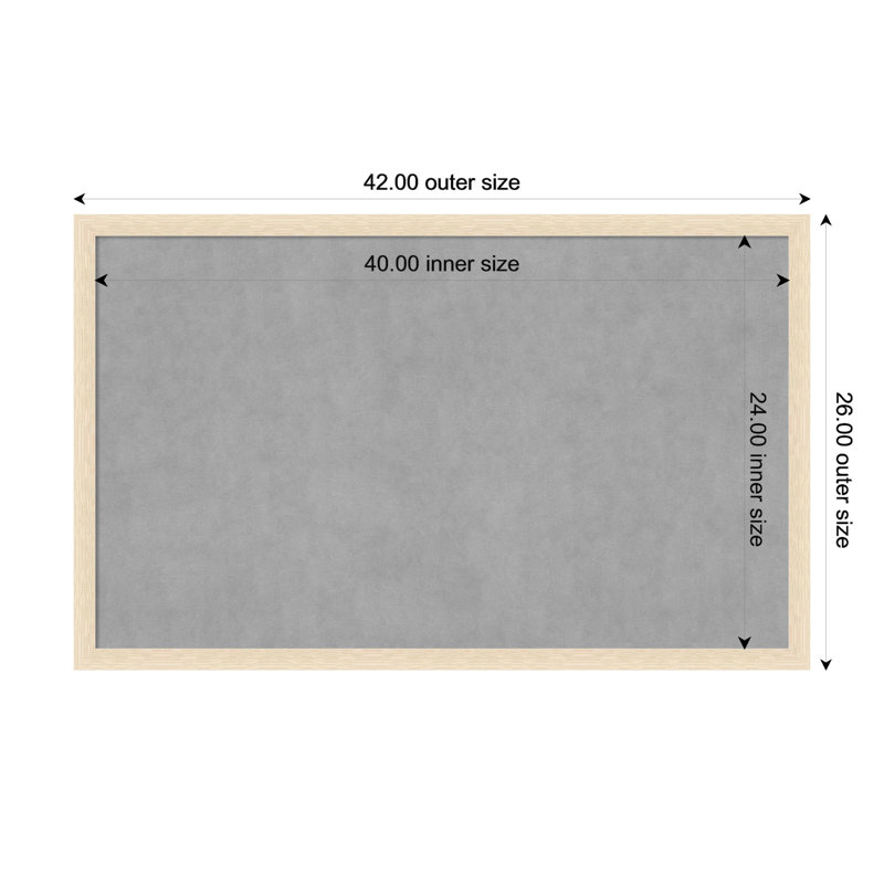 Tableau magnétique encadré Musa Woodgrain, H 26 po x l 42 po
