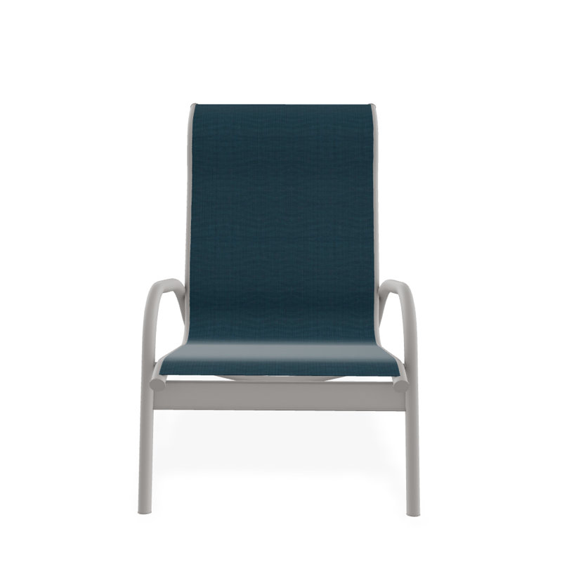 Gardenella Patio Chair, Teal Sunbrella®, Warm Gray