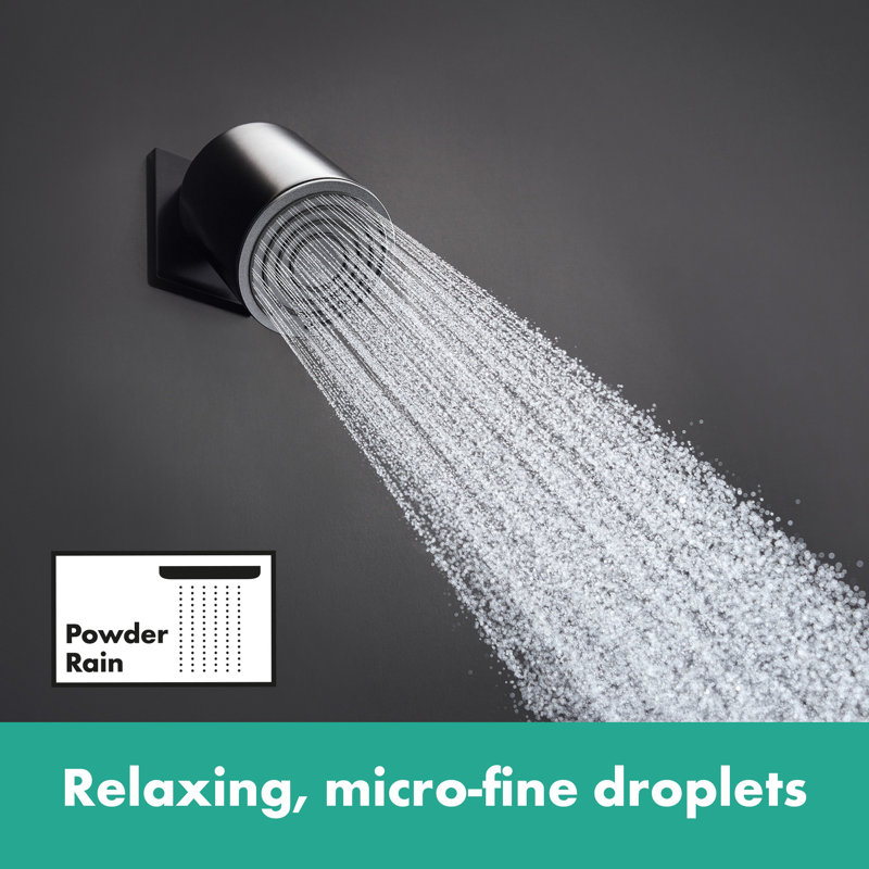 hansgrohe Pulsify S Showerhead 105 1-Jet, 2.5 GPM, Matte Black