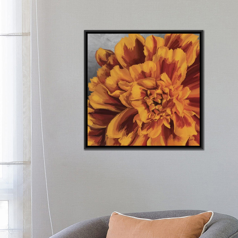 «Daylight in Bloom», reproduction sur toile, H 18 po x l 18 po x P 1,5 po, Toile avec cadre noir, Pas de tapis