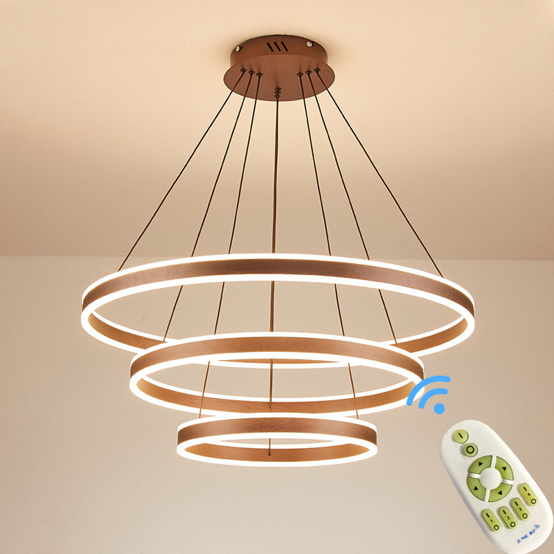 LED Pendant Light 3 Flames Jarom, Brown