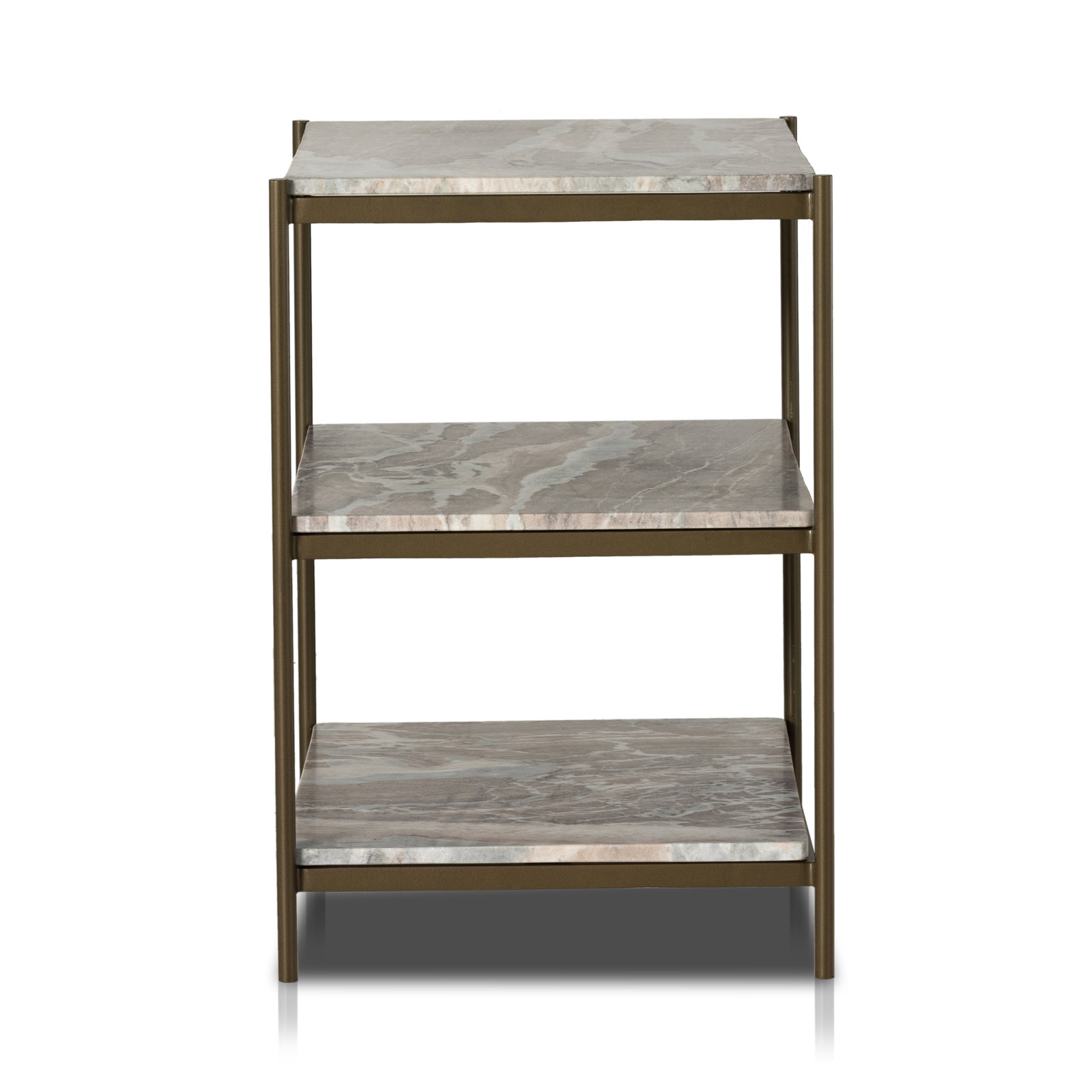 Nightstand, Antique Brass/Canyon