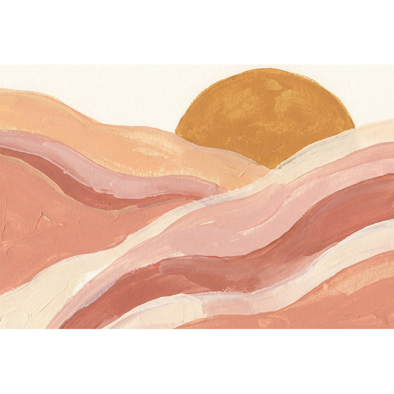 Papier peint abstrait soleil, Non tissé non collé, 140" x 108"